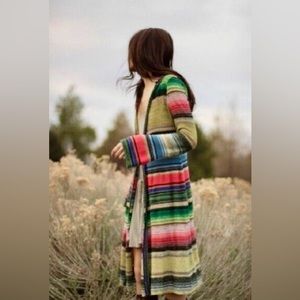 Free People Serape Striped Duster Cardigan
